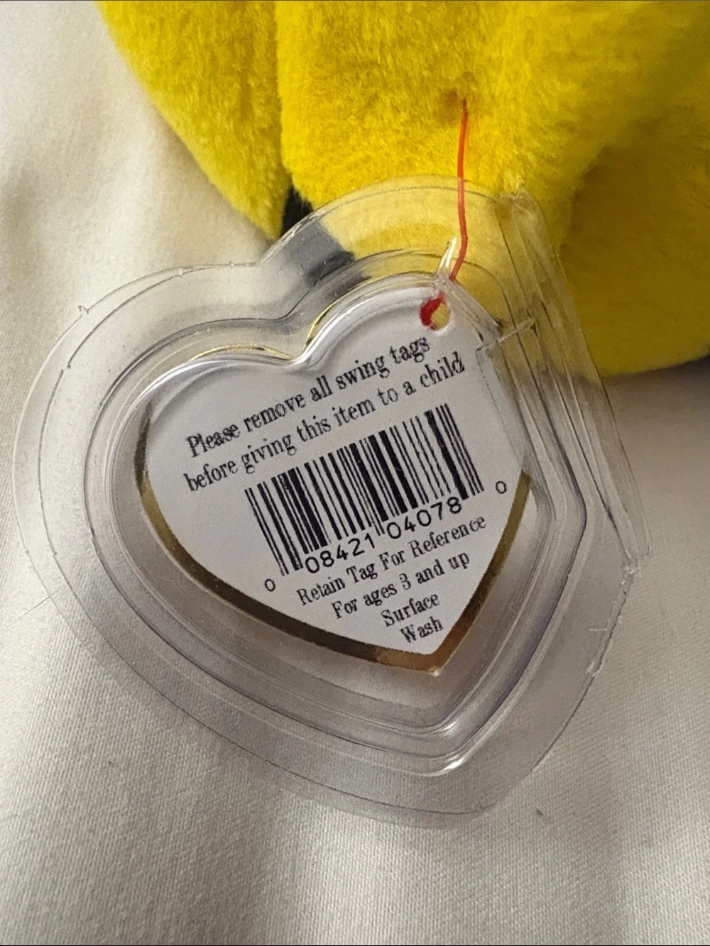 Plush Yellow Fish (Bubbles) Beanie baby Decorative Plush/ pellets